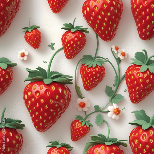 strawberry seamless pattern