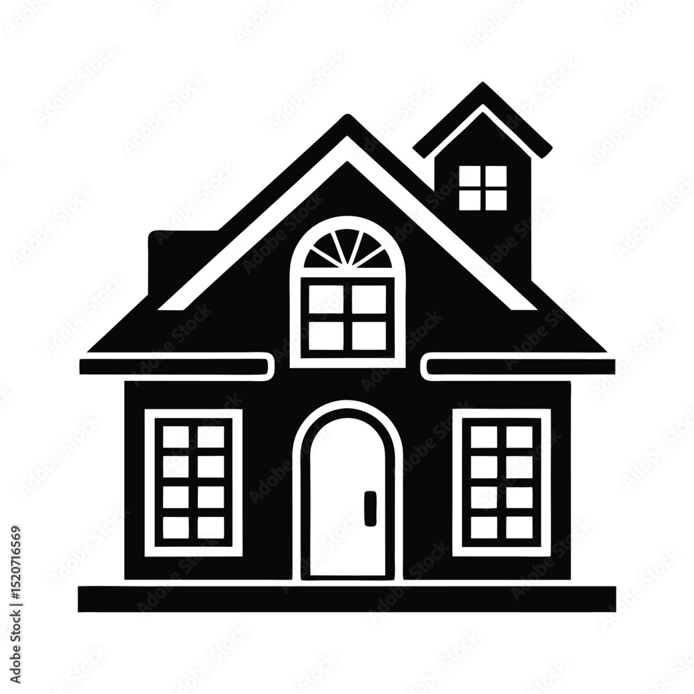 House and home vector icon set: a black illustration of residential architecture design symbols for real estate property House and home vector icon set: a black illustration of residential architecture design symbols for real estate property
