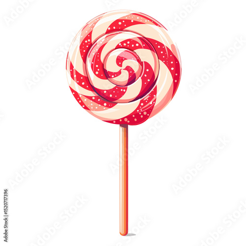 red lollipop isolated on white