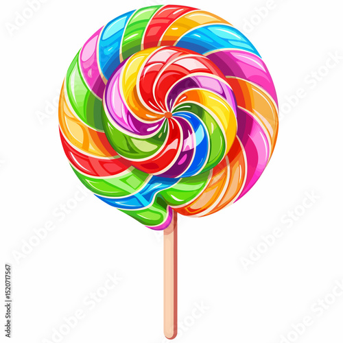 colorful lollipop isolated on white background 