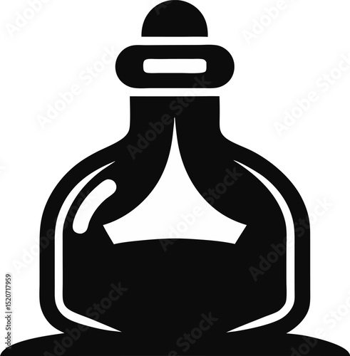 Calm Down Bottle Silhouette Vector Illustration 