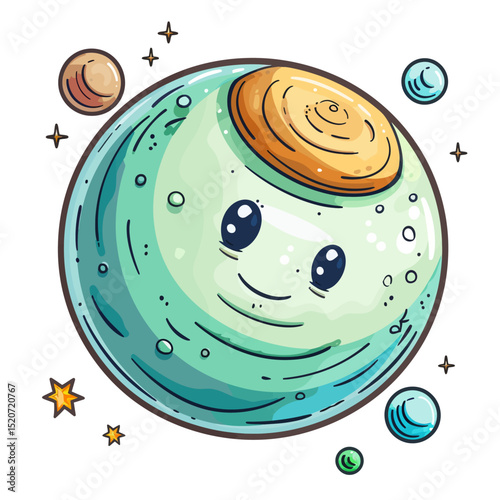 Illustration of a planet mercury 