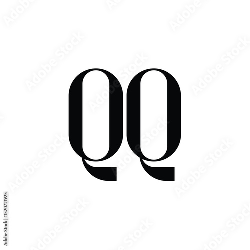 QQ monogram logo design letter text name symbol monochrome logotype alphabet character simple logo
