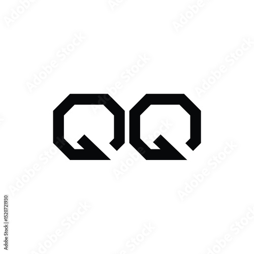 QQ monogram logo design letter text name symbol monochrome logotype alphabet character simple logo