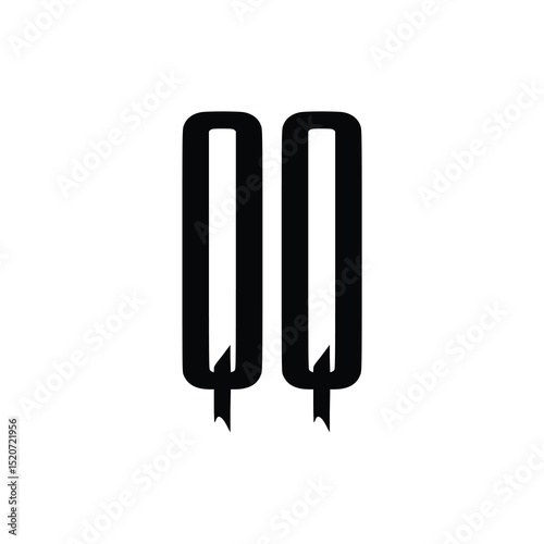 QQ monogram logo design letter text name symbol monochrome logotype alphabet character simple logo