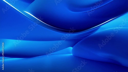 Wallpaper Mural Abstract Blue Waves: Dynamic Fluid Forms in Motion Torontodigital.ca