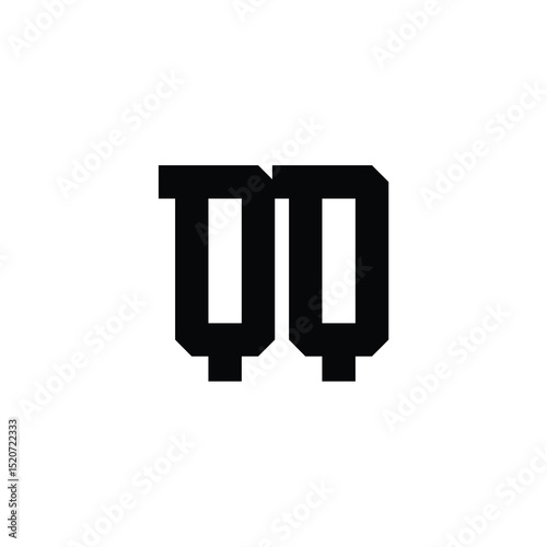 QQ monogram logo design letter text name symbol monochrome logotype alphabet character simple logo