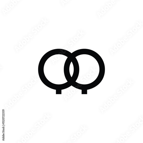 QQ monogram logo design letter text name symbol monochrome logotype alphabet character simple logo