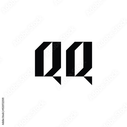 QQ monogram logo design letter text name symbol monochrome logotype alphabet character simple logo