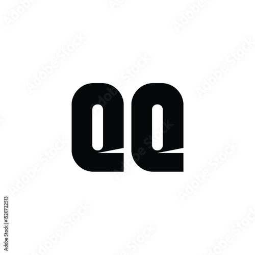 QQ monogram logo design letter text name symbol monochrome logotype alphabet character simple logo