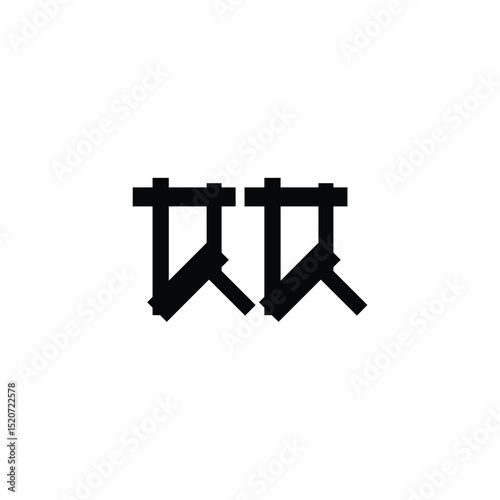 QQ monogram logo design letter text name symbol monochrome logotype alphabet character simple logo