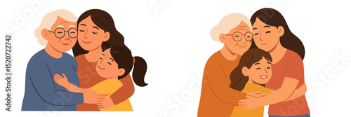 Generations connect through love in heartfelt family moments between grandmothers, mothers, and daughters