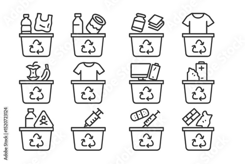 Sorting waste for recycling at home to promote sustainability and reduce environmental impact