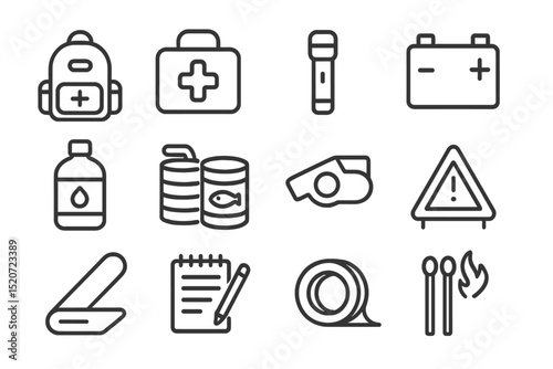 Essential items for emergency preparedness and safety in various situations