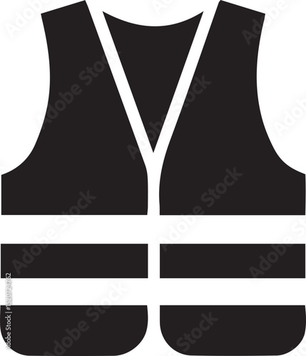 safety vest silhouette art vector illustration