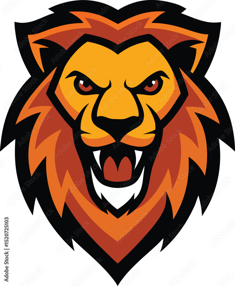 Obraz premium lion head vector