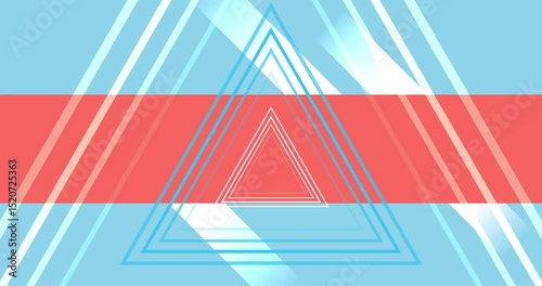 Triangular business and finance technology corporate meeting presentation asset. Geometric lines moving stylishly designed visual treat. Focus attention grabbing minimal stripes and shape backdrop. 