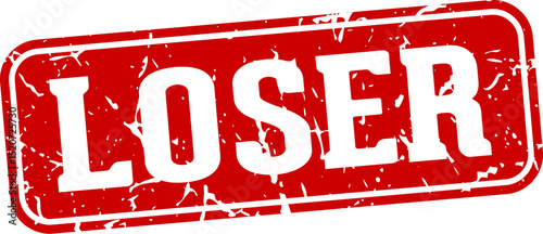 loser rectangular sign. loser stamp