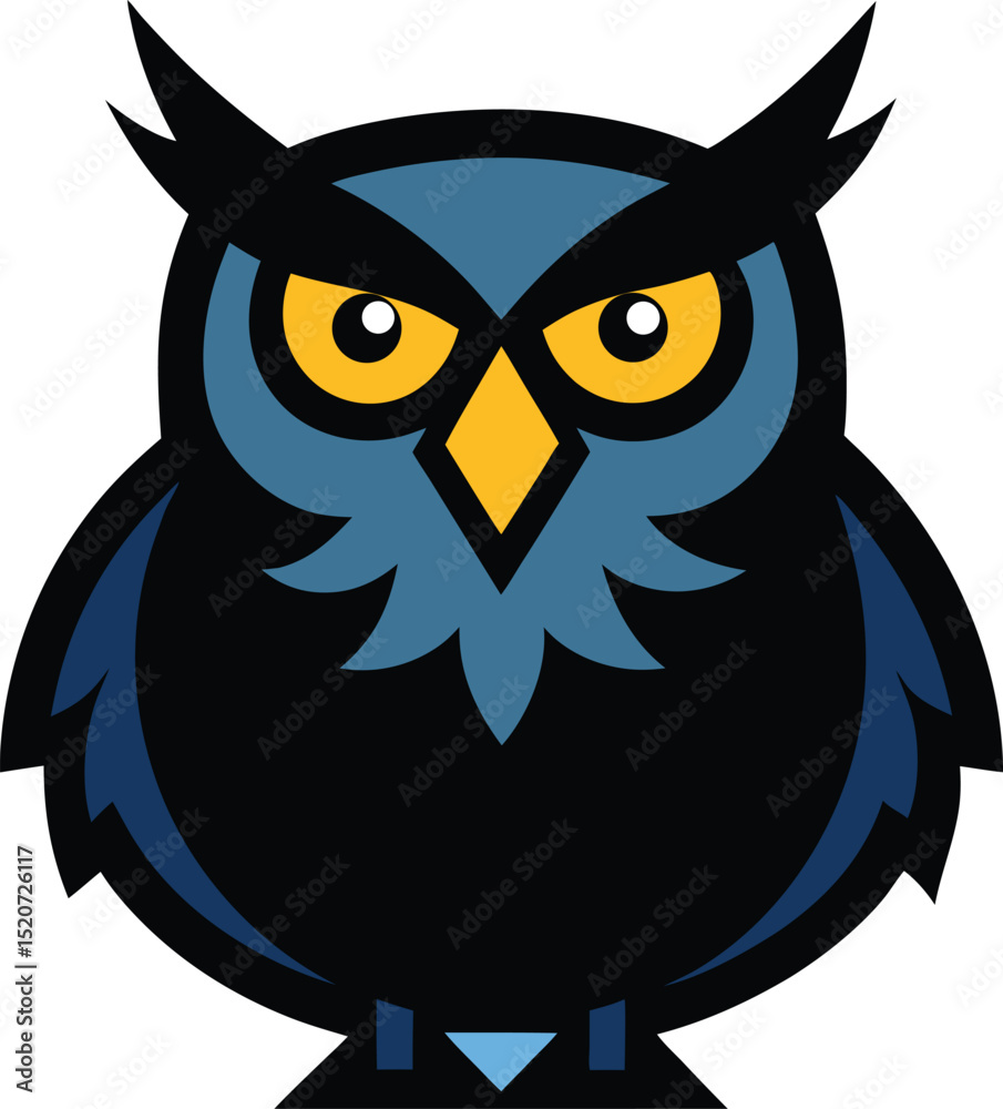 Fototapeta premium owl on white background