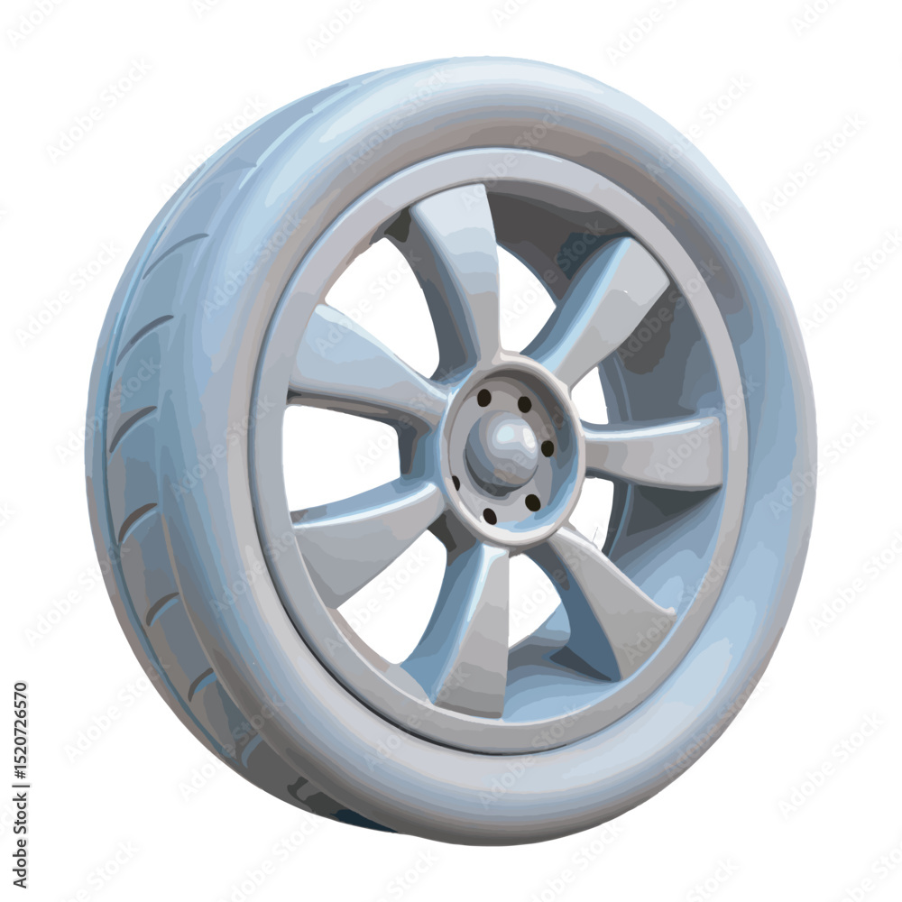 Fototapeta premium Car wheel vector art.