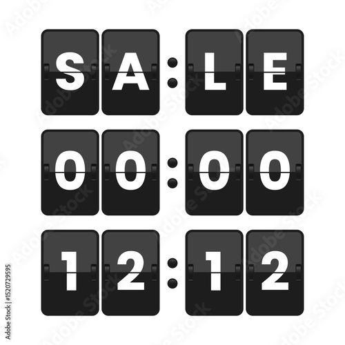 Flip Clock SALE Countdown Timer - Modern Digital Display for Promotions & Deals