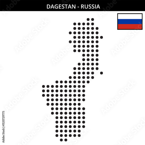 Big dots map of Dagestan in Russia