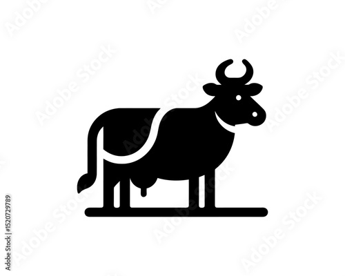 Full body cow design icon for branding