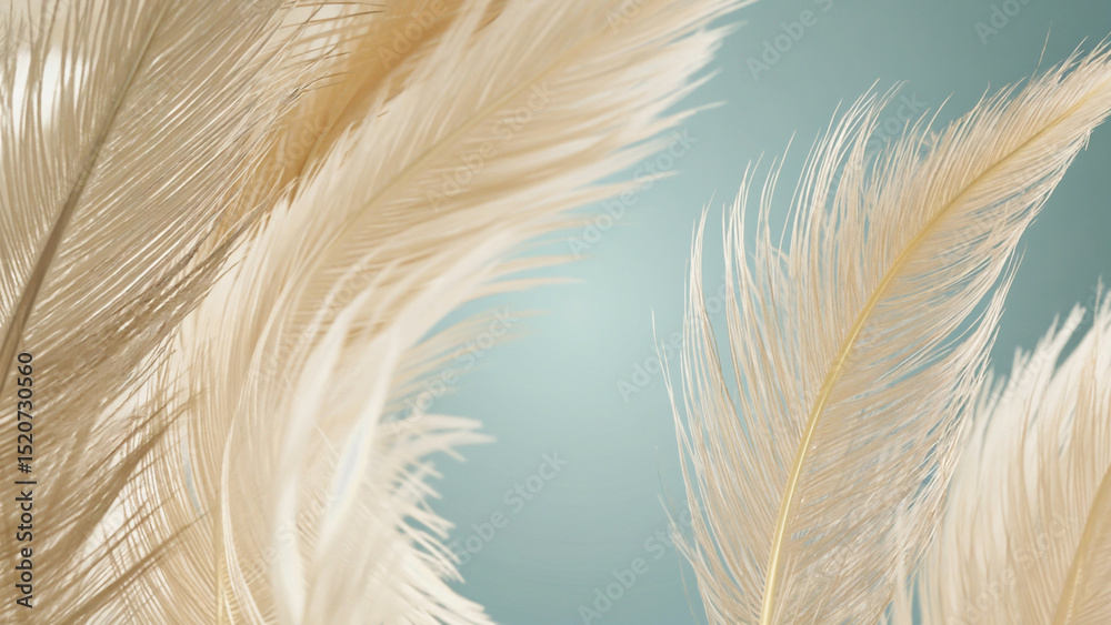 Obraz premium Abstract animated background of softly swirling feathers.ai 