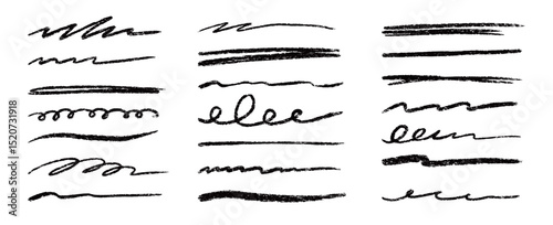 Line brush doodle stroke pencil pen sketch vector texture. Handwritten marker paint chalk paper cross, grunge draw emphasis. Scribble crayon pencil stroke doodle underline shape. Vector illustration