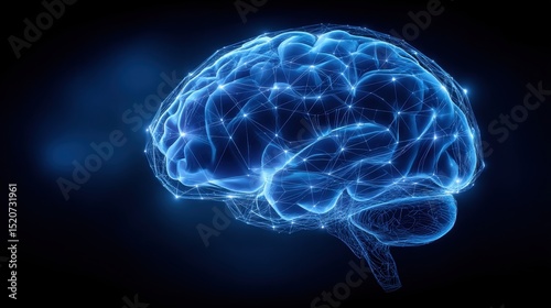 Advanced Brain Network Illustration photo