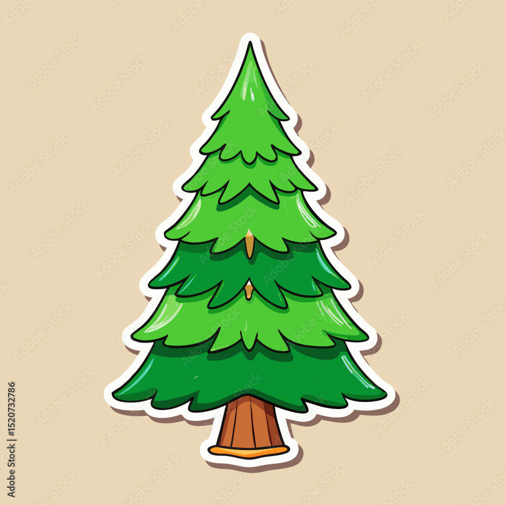 Obraz premium christmas tree vector illustration