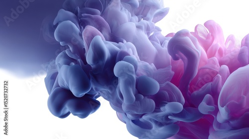 Vibrant Abstract Cloud of Colored Ink in Water