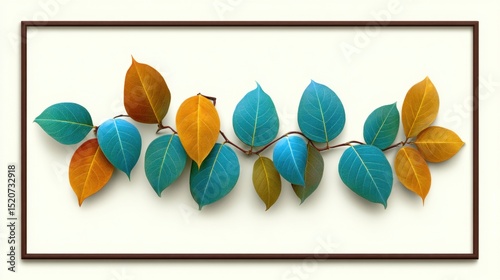 Colorful Autumn Leaves Arrangement