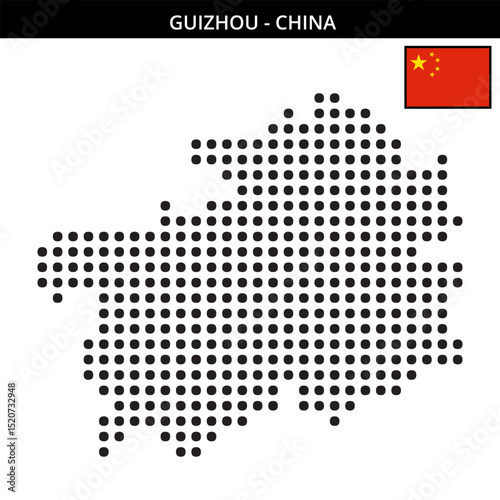 Big dots map of guizhou in China
