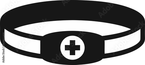Medical Alert Bracelet Silhouette Vector Illustration