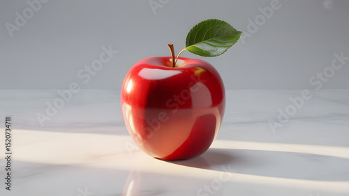 red apple with water drop