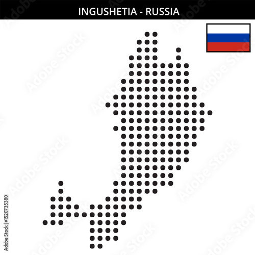 Big dots map of ingushetia in Russia