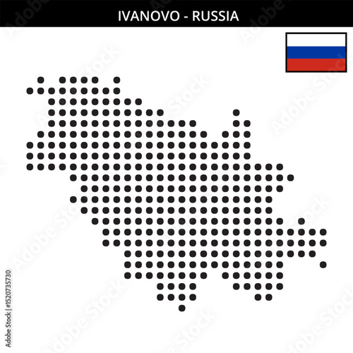 Big dots map of Ivanovo in Russia