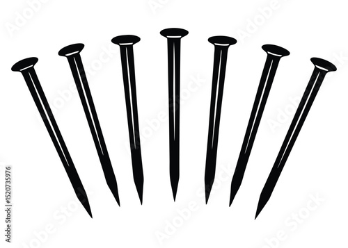 Eight Nails Silhouette Design
