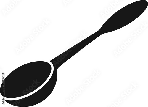 Medicine Spoon Silhouette Vector Illustration 