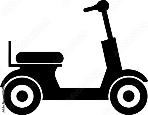Mobility Scooter Silhouette Vector Illustration 