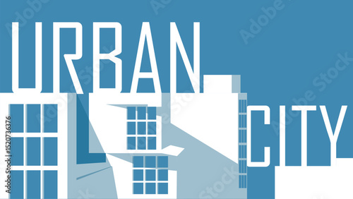 vector illustration of a modern business building concept with urban city background
