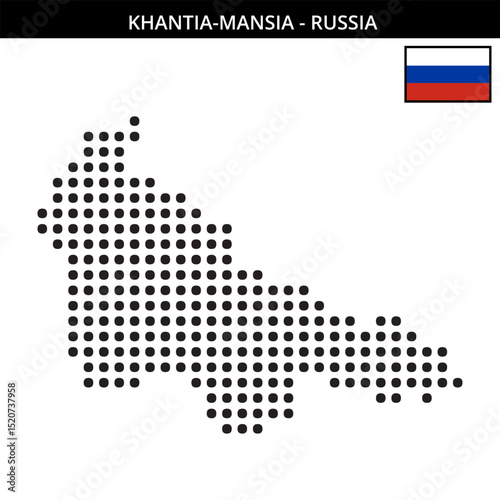 Big dots map of Khantia-Mansia in Russia