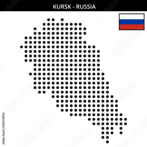Big dots map of kursk in Russia