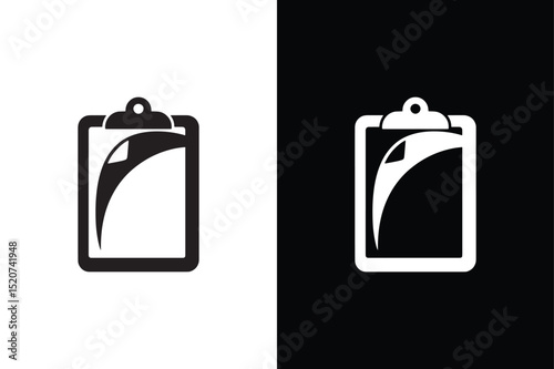 Clipboard icon vector on White Background ,Vector Art Illustration on white background.