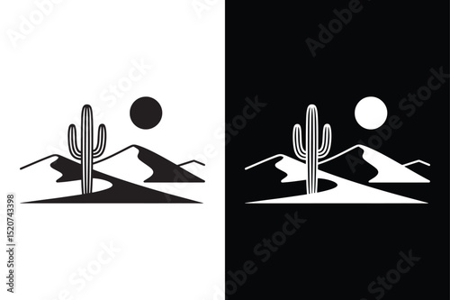 Desert icon vector on White Background ,Vector Art Illustration on white background.