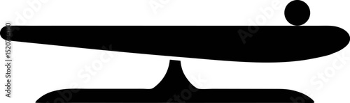 Rehab Balance Board Silhouette Vector Illustration