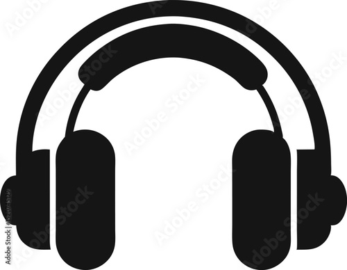 Sensory Headphones Silhouette Vector Illustration