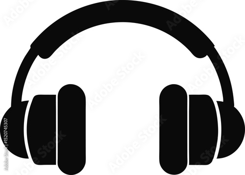 Sensory Headphones Silhouette Vector Illustration