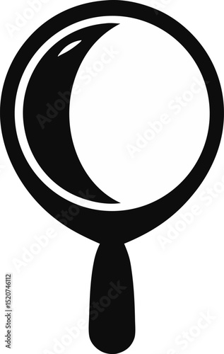 Speech Therapy Mirror Silhouette Vector Illustration